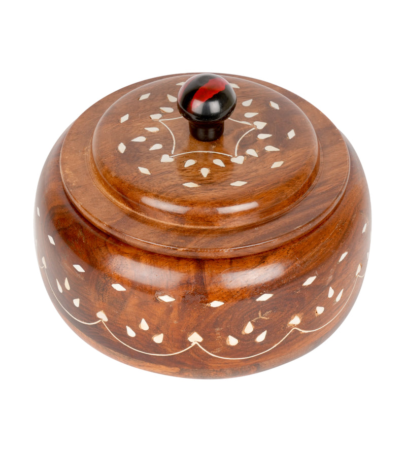 Artisan Utility: Handcrafted Rosewood Spice or Trinket Box