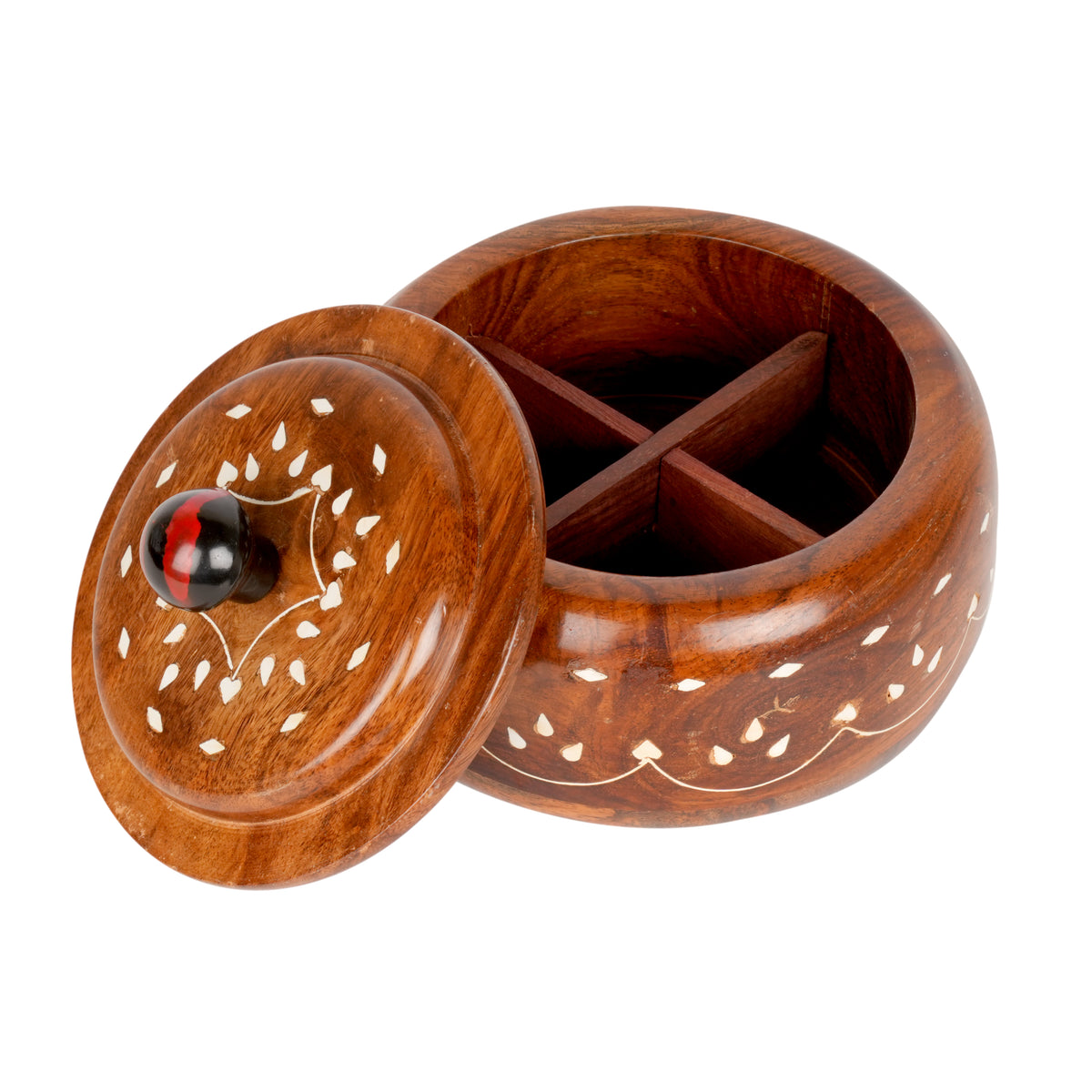 Artisan Utility: Handcrafted Rosewood Spice or Trinket Box