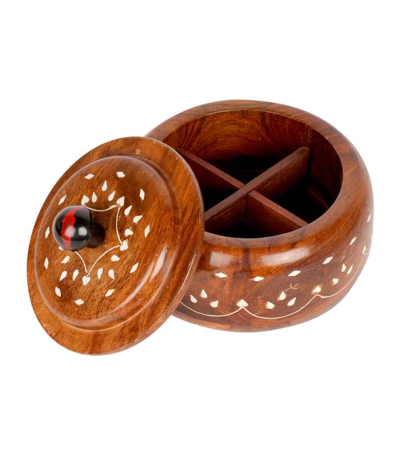 Artisan Utility: Handcrafted Rosewood Spice or Trinket Box