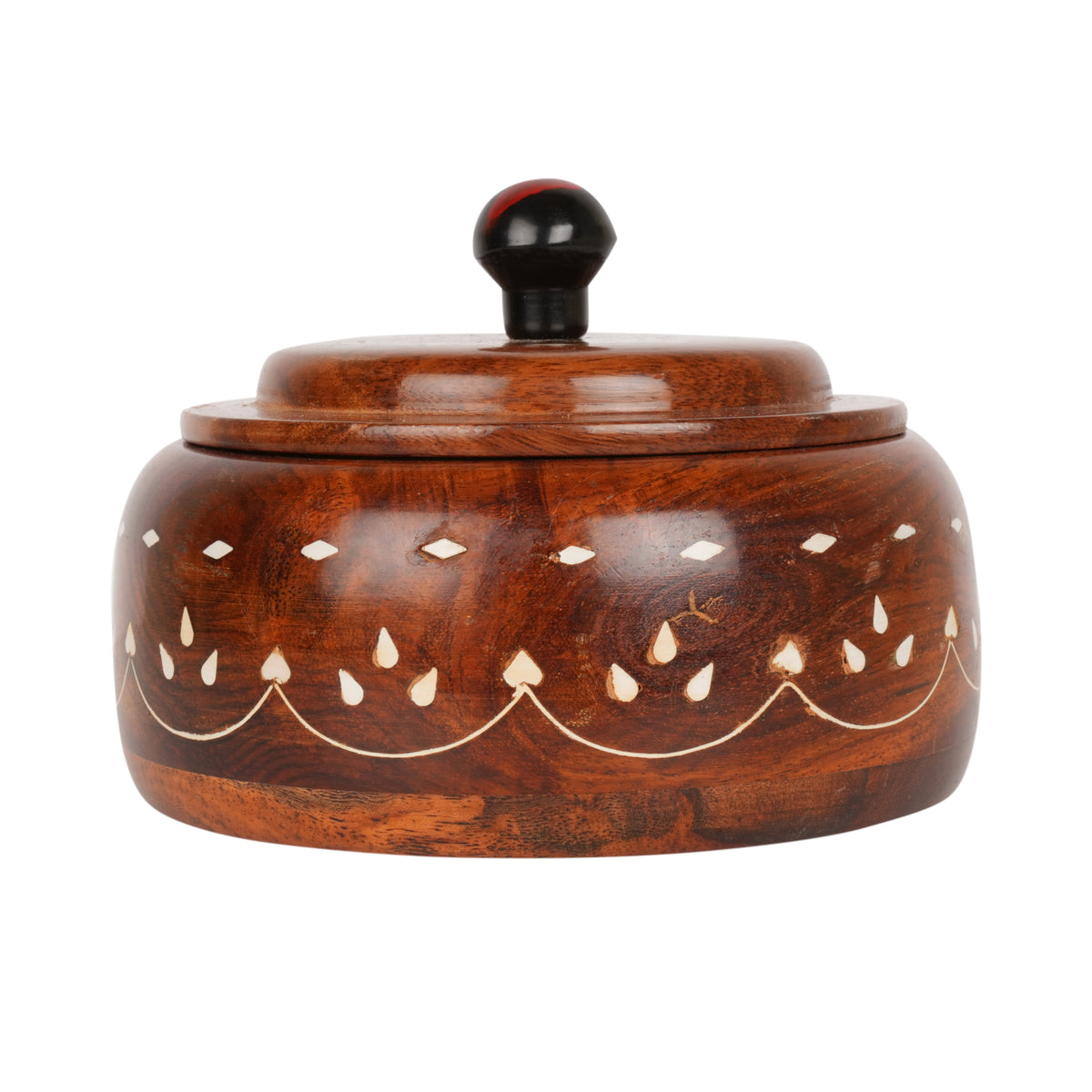 Artisan Utility: Handcrafted Rosewood Spice or Trinket Box