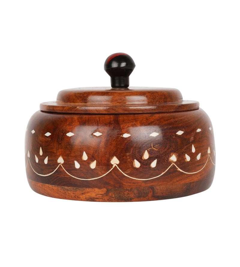 Artisan Utility: Handcrafted Rosewood Spice or Trinket Box