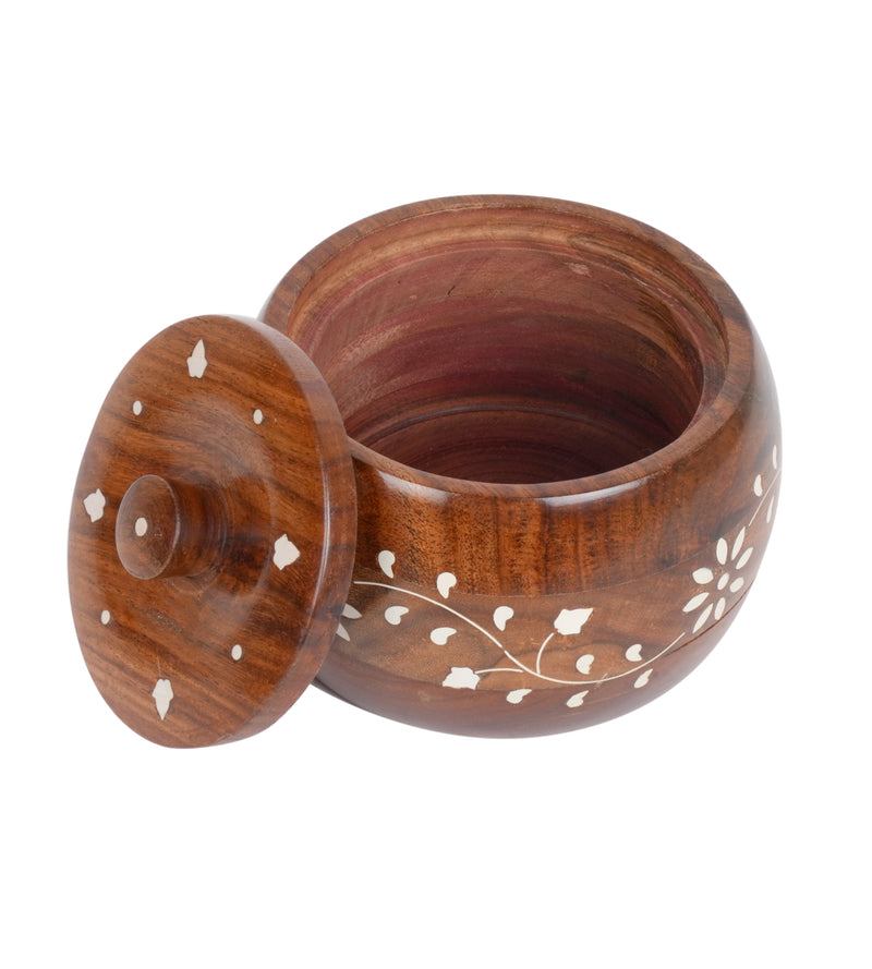 Artisan Elegance: Handcrafted Rosewood Box with Inlay