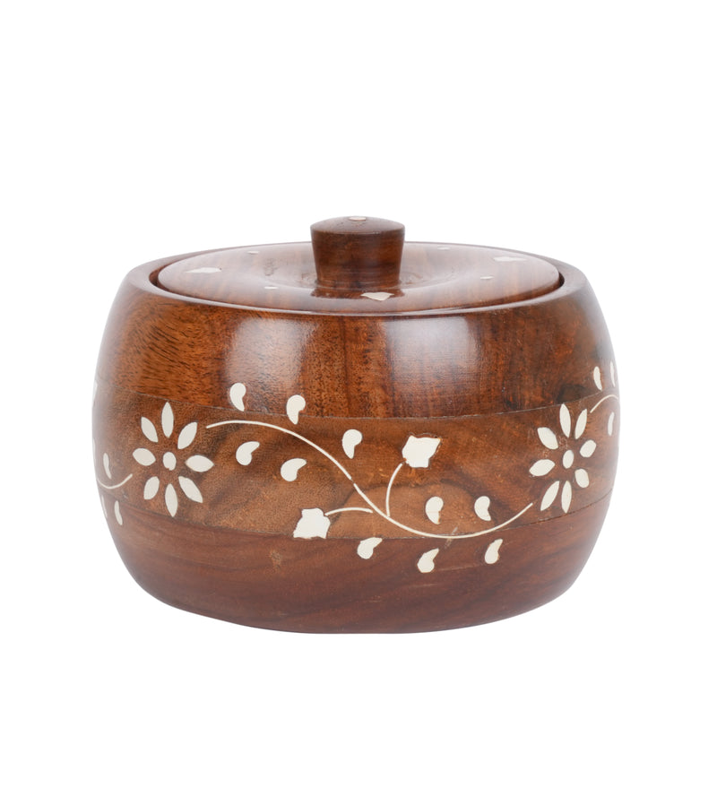 Artisan Elegance: Handcrafted Rosewood Box with Inlay