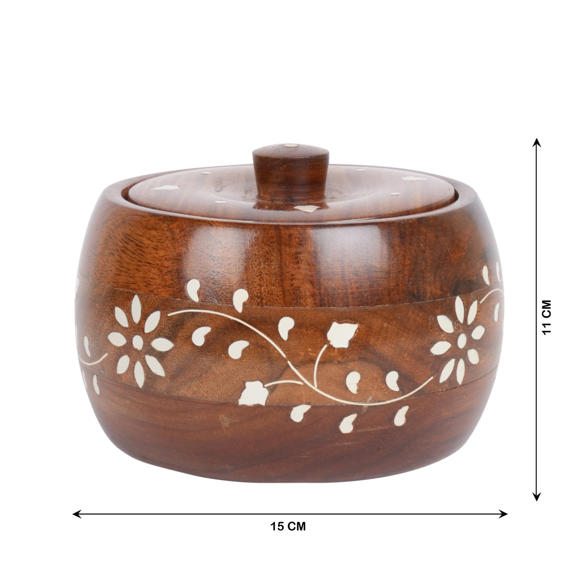 Artisan Elegance: Handcrafted Rosewood Box with Inlay