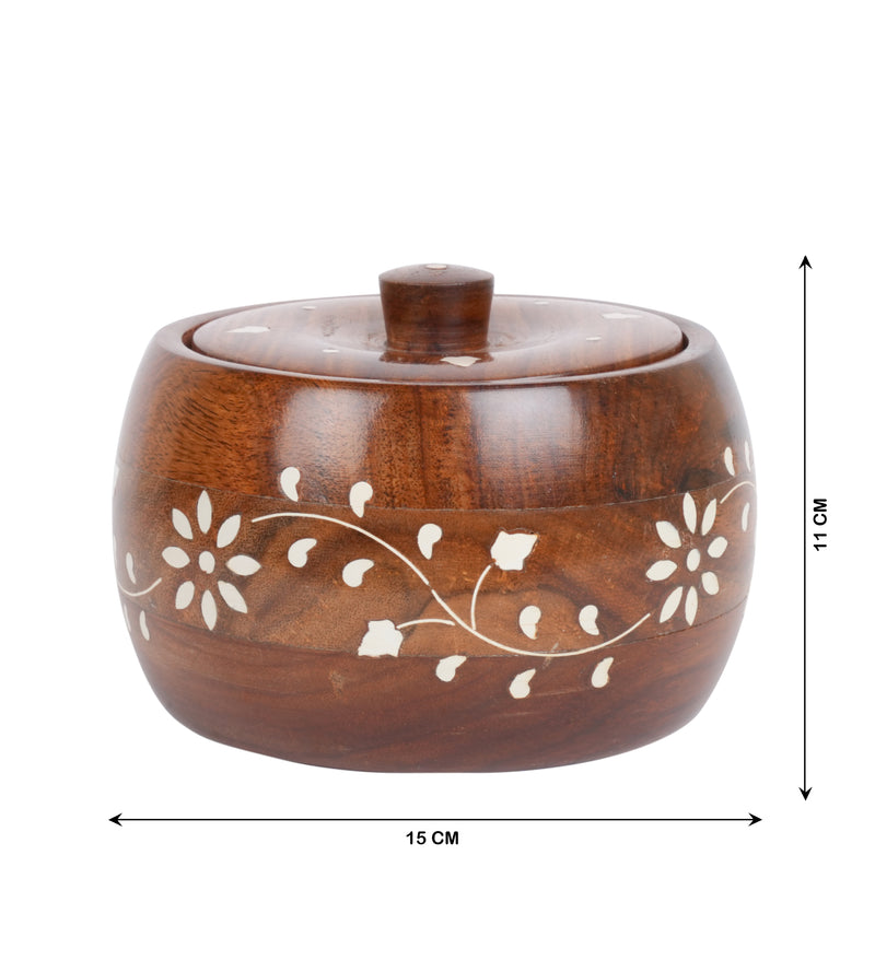 Artisan Elegance: Handcrafted Rosewood Box with Inlay