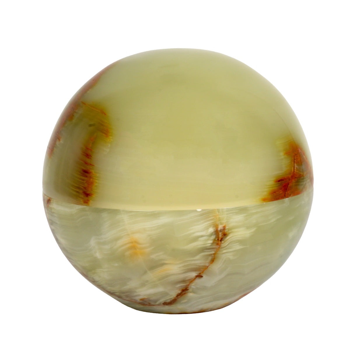 Handcrafted Onyx Candy Box with Lid | Creative Natural Banded Marble Trinket Dish