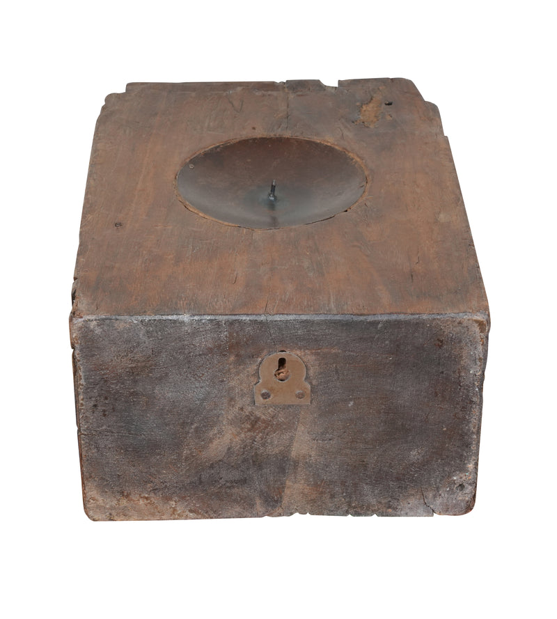 Antique Mango Wood Candle Holder – Handcrafted Elegance from Rajasthan