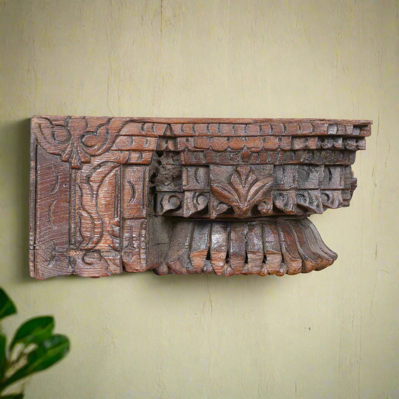 Antique Mango Wood Candle Holder – Handcrafted Elegance from Rajasthan