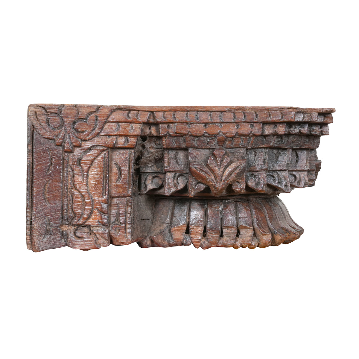 Antique Mango Wood Candle Holder – Handcrafted Elegance from Rajasthan