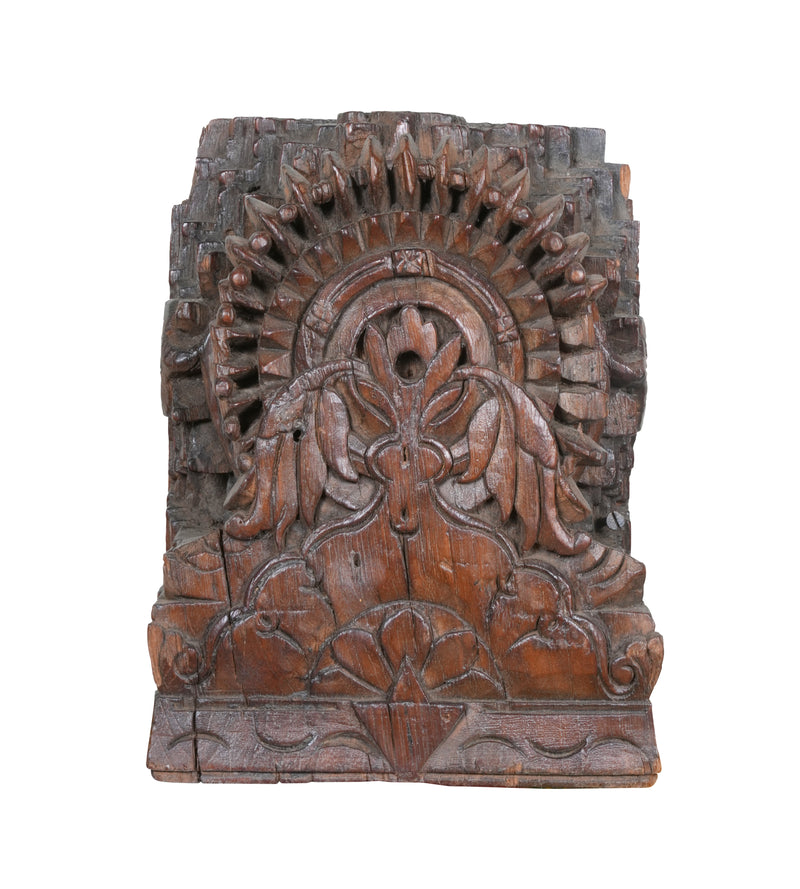 Antique Mango Wood Candle Holder – Handcrafted Elegance from Rajasthan