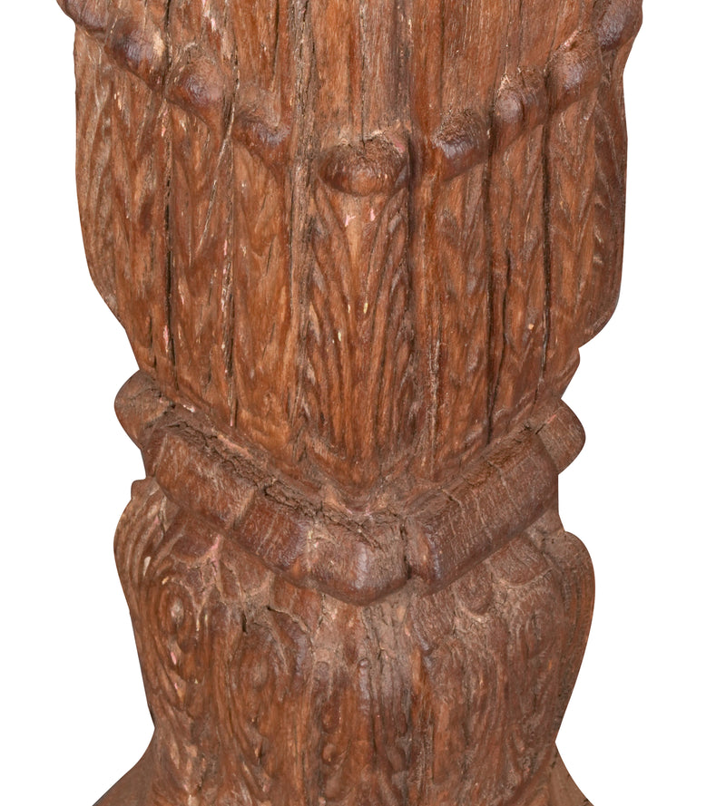 Antique Wooden Candle Holder – Traditional Design with Vintage Appeal