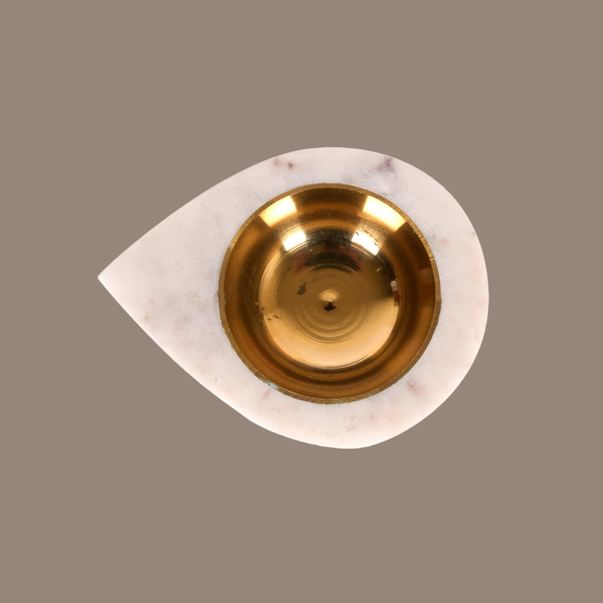 Elegant Marble & Brass Tealight Candle Holder