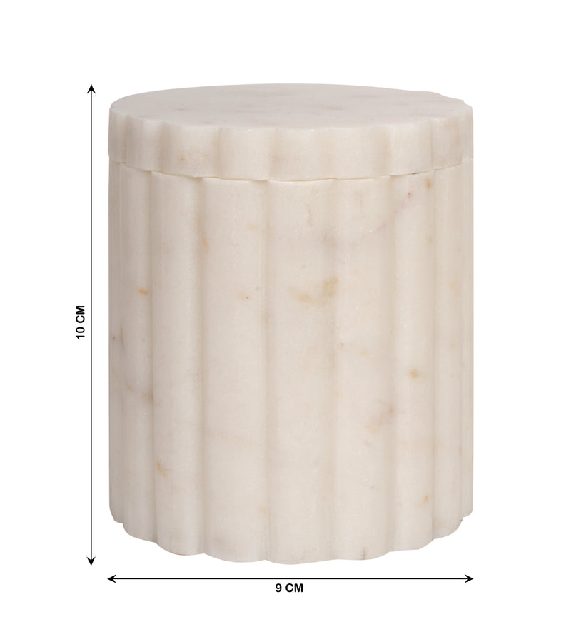 Modern White Marble Bathroom Accessory Set