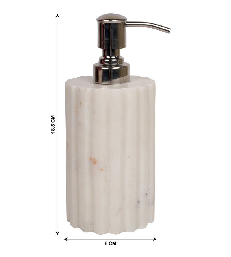 Modern White Marble Bathroom Accessory Set