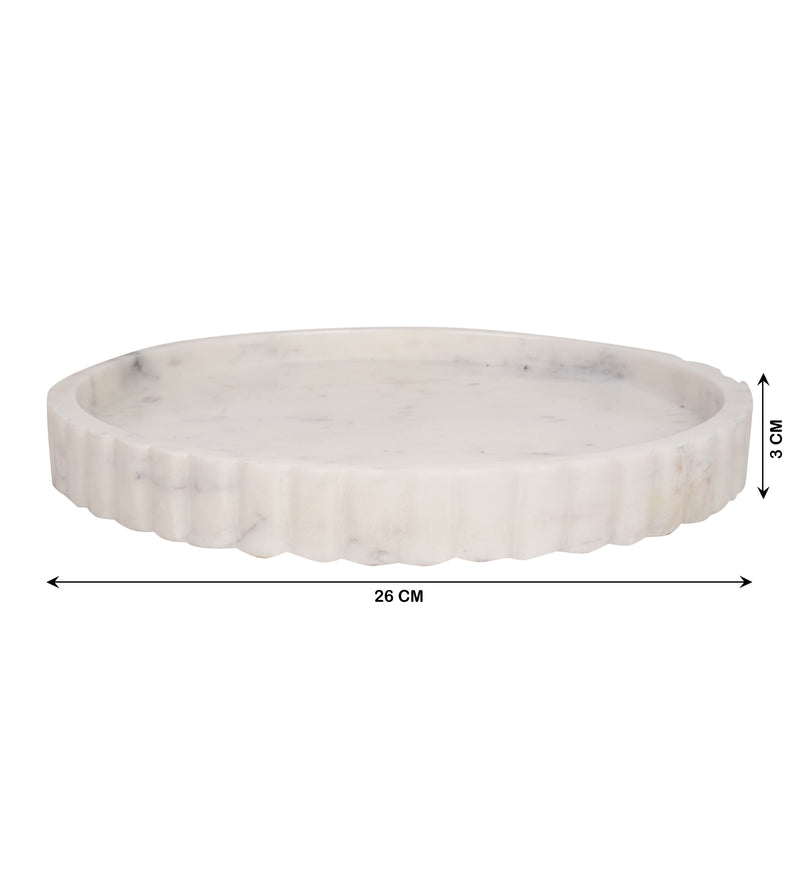 Modern White Marble Bathroom Accessory Set