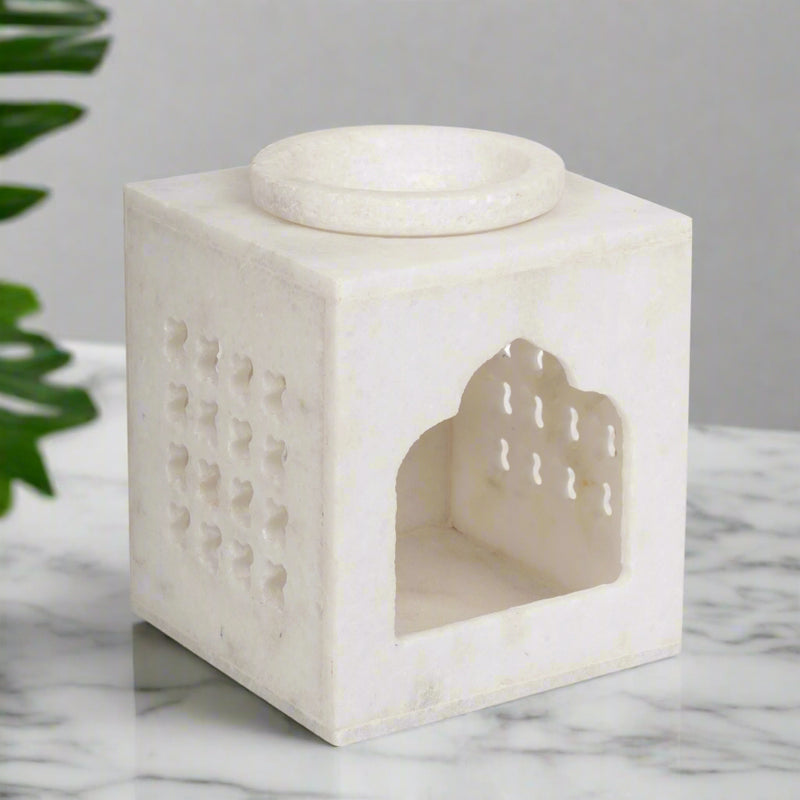 Marble Oil Diffuser with Elegant Carved Design