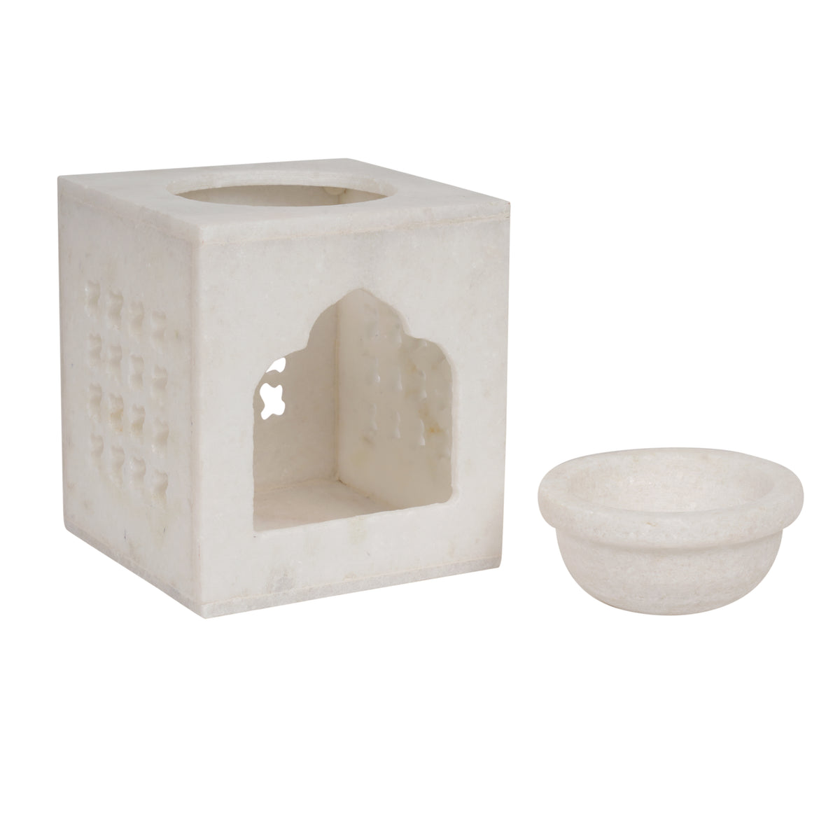Marble Oil Diffuser with Elegant Carved Design