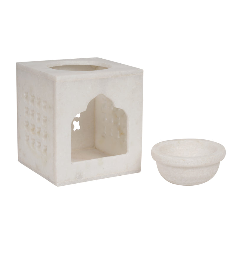 Marble Oil Diffuser with Elegant Carved Design