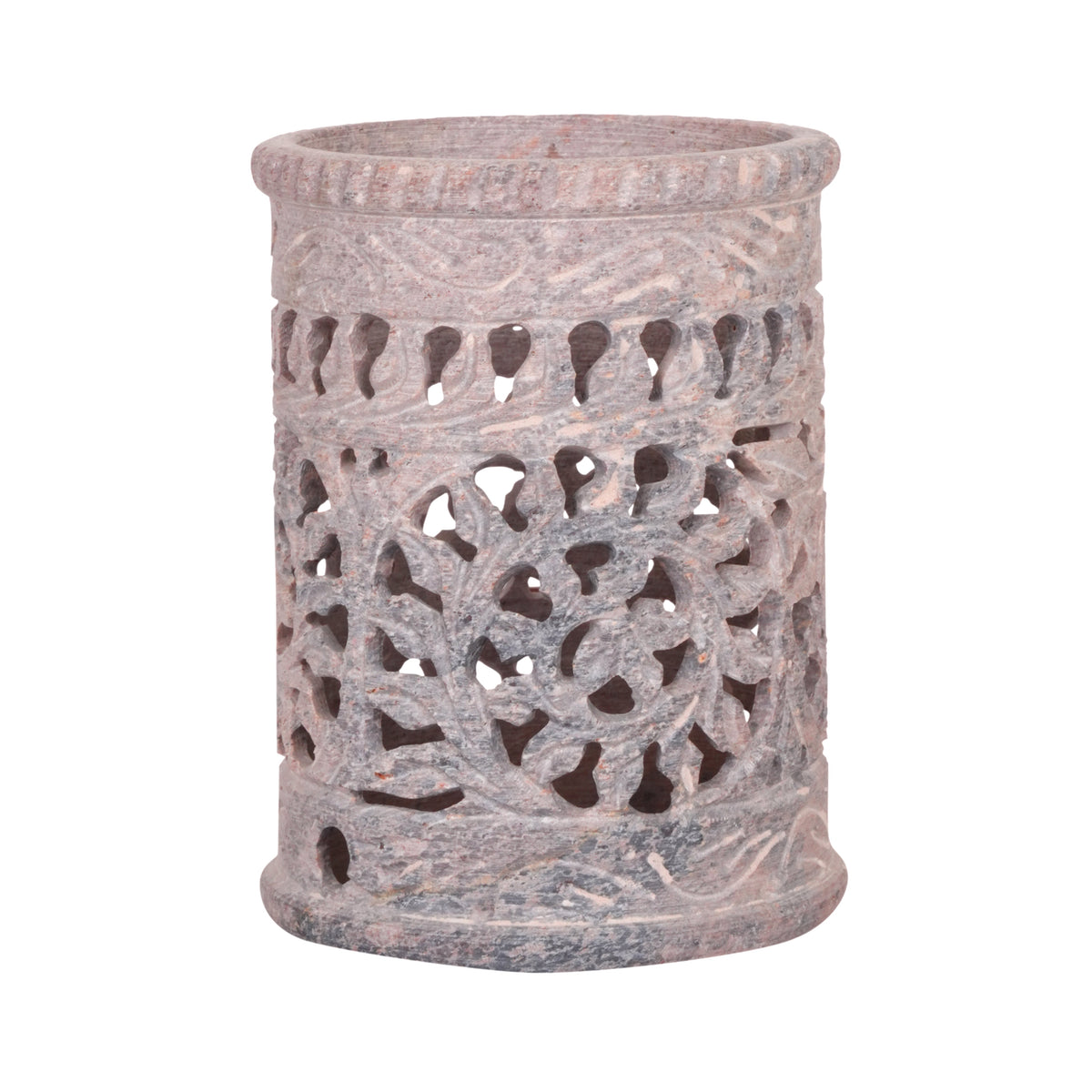Hand-Carved Marble Jali Multi-Purpose Holder
