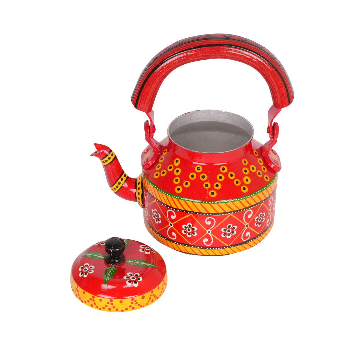 Hand-Painted Decorative Kettle - Rajasthani Art