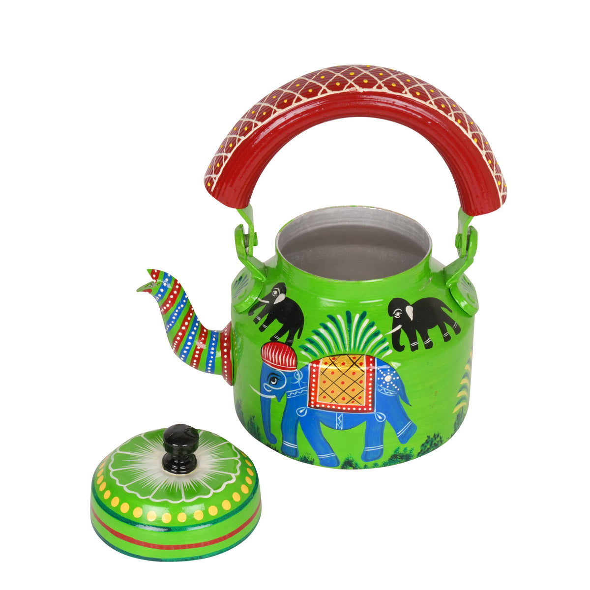 Hand-Painted Decorative Kettle - Rajasthani Art