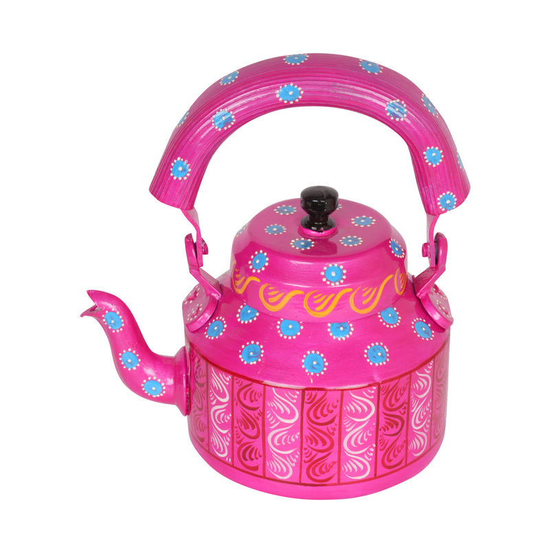 Hand-Painted Decorative Kettle - Rajasthani Art