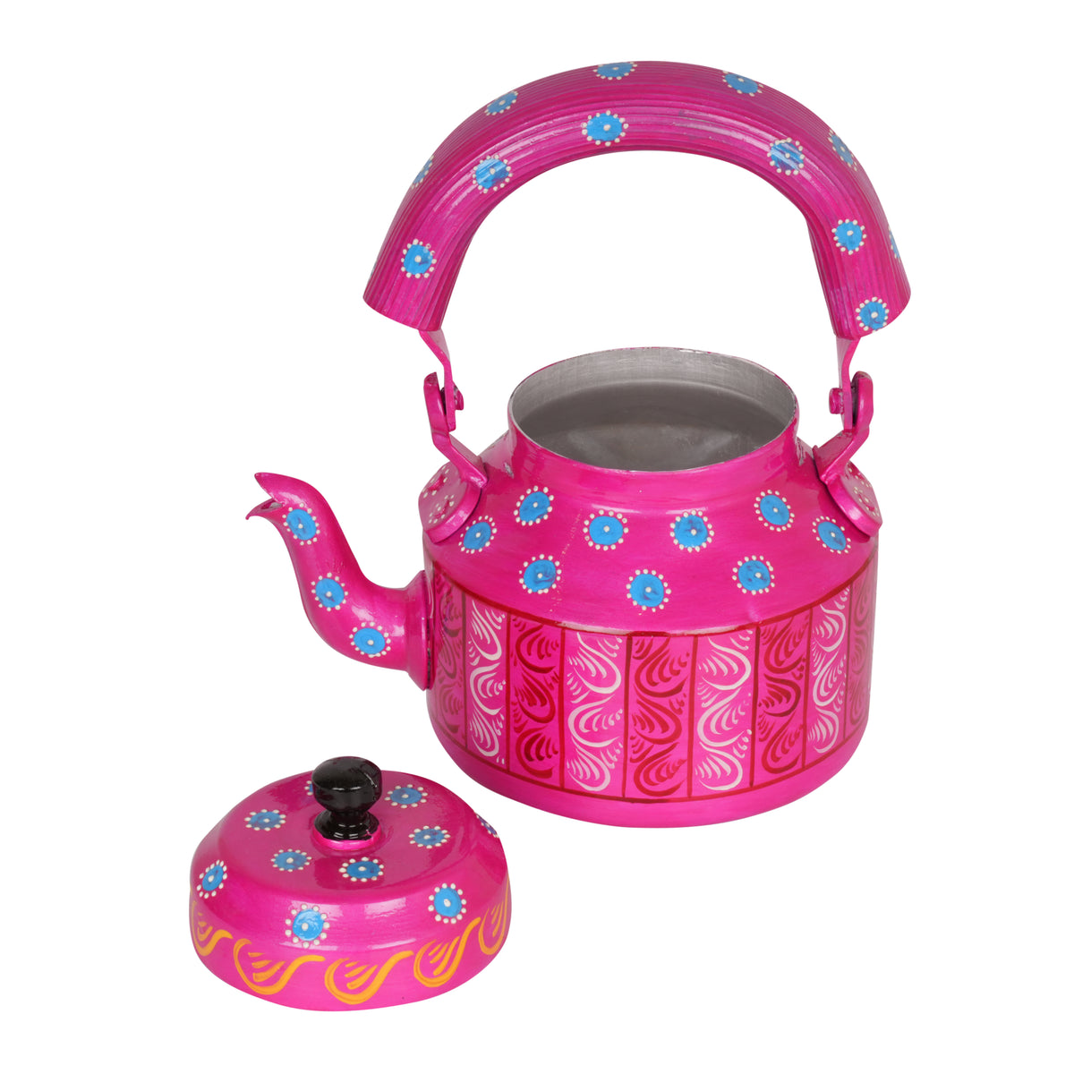 Hand-Painted Decorative Kettle - Rajasthani Art