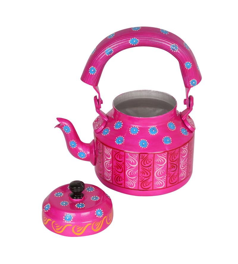 Hand-Painted Decorative Kettle - Rajasthani Art