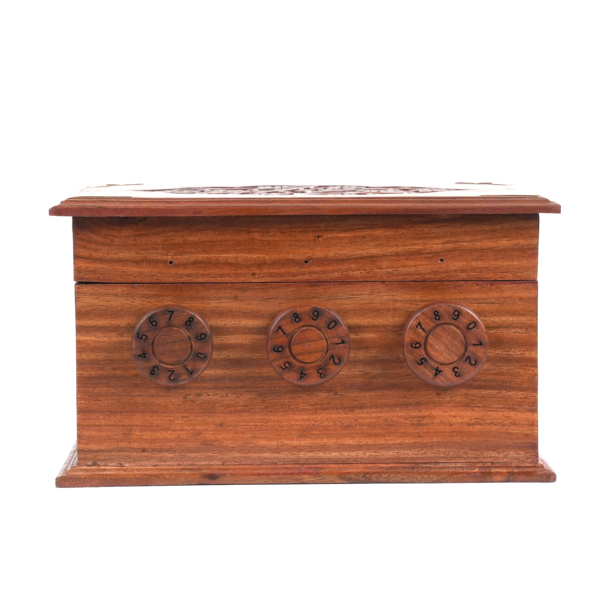 Handcrafted Wooden Secret Combination Puzzle Box | Artisan Keepsake Storage