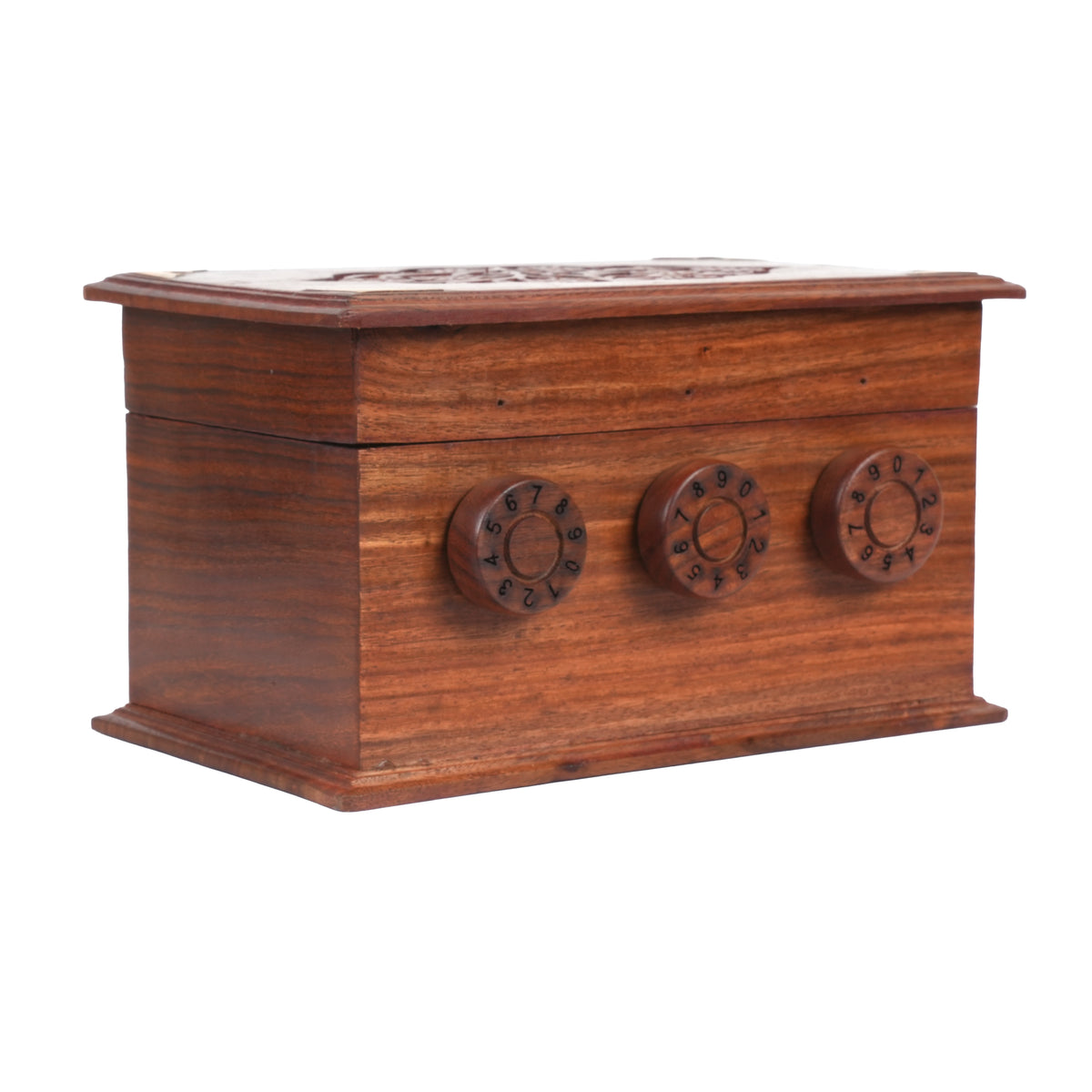 Handcrafted Wooden Secret Combination Puzzle Box | Artisan Keepsake Storage