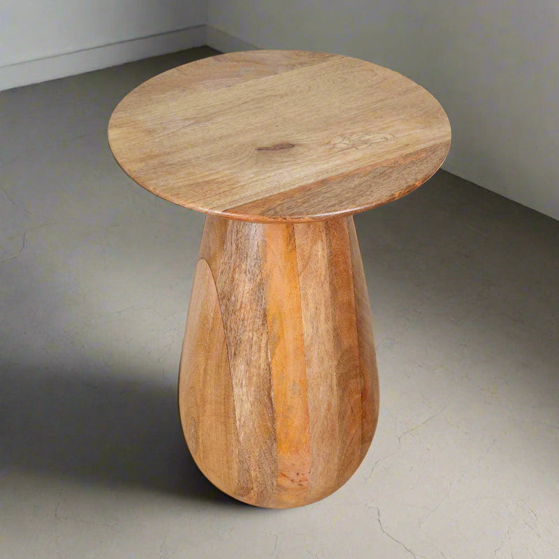 Handcrafted Rajasthani Wooden Side Table – Minimalist Design