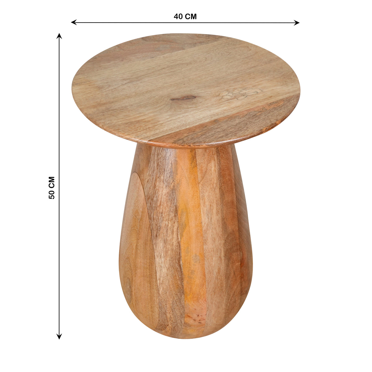 Handcrafted Rajasthani Wooden Side Table – Minimalist Design