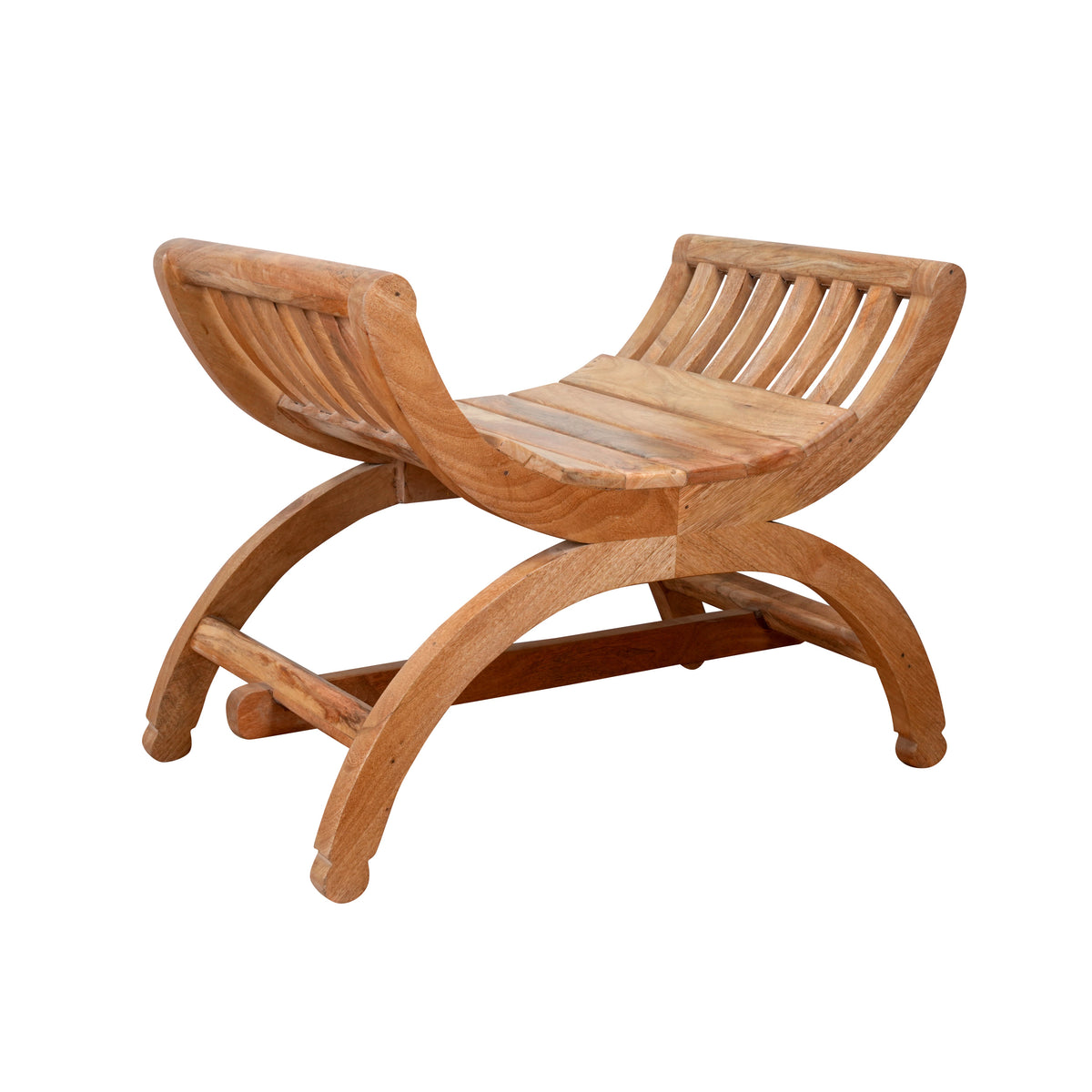 Handcrafted Rajasthani Wooden Stool/Ottoman – Rustic Charm