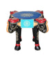 Handcrafted Rajasthani Wooden Elephant Stool - Majestic & Functional