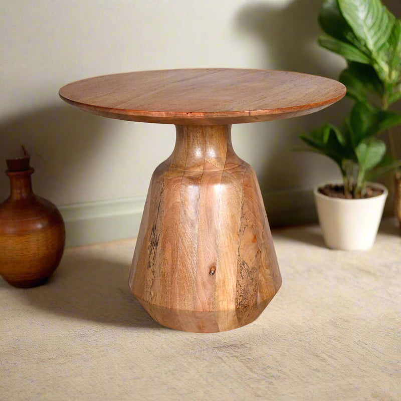 Handcrafted Wooden Side Table – Elegant Minimalist Design