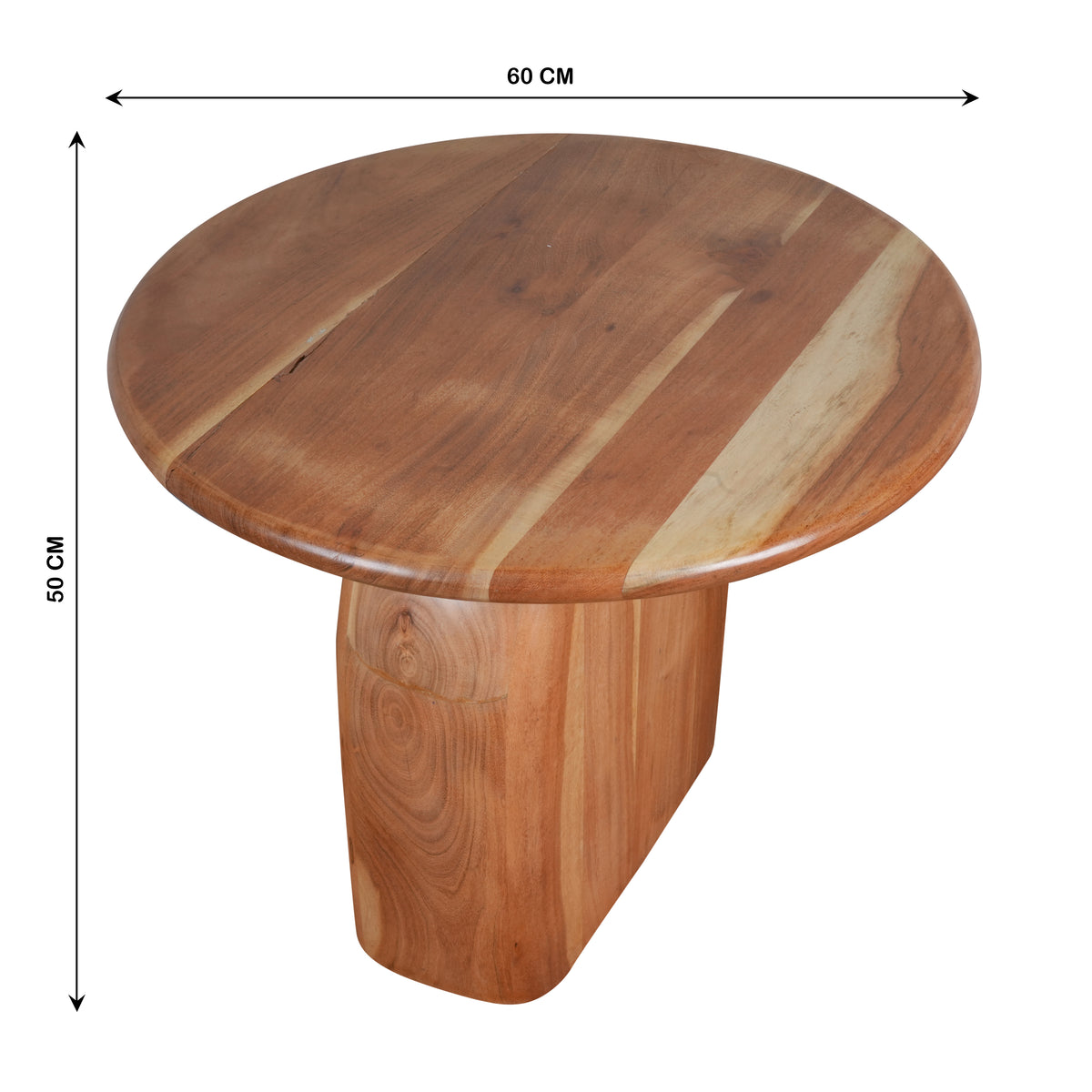 Handcrafted Wooden Side Table – Elegant and Modern Design