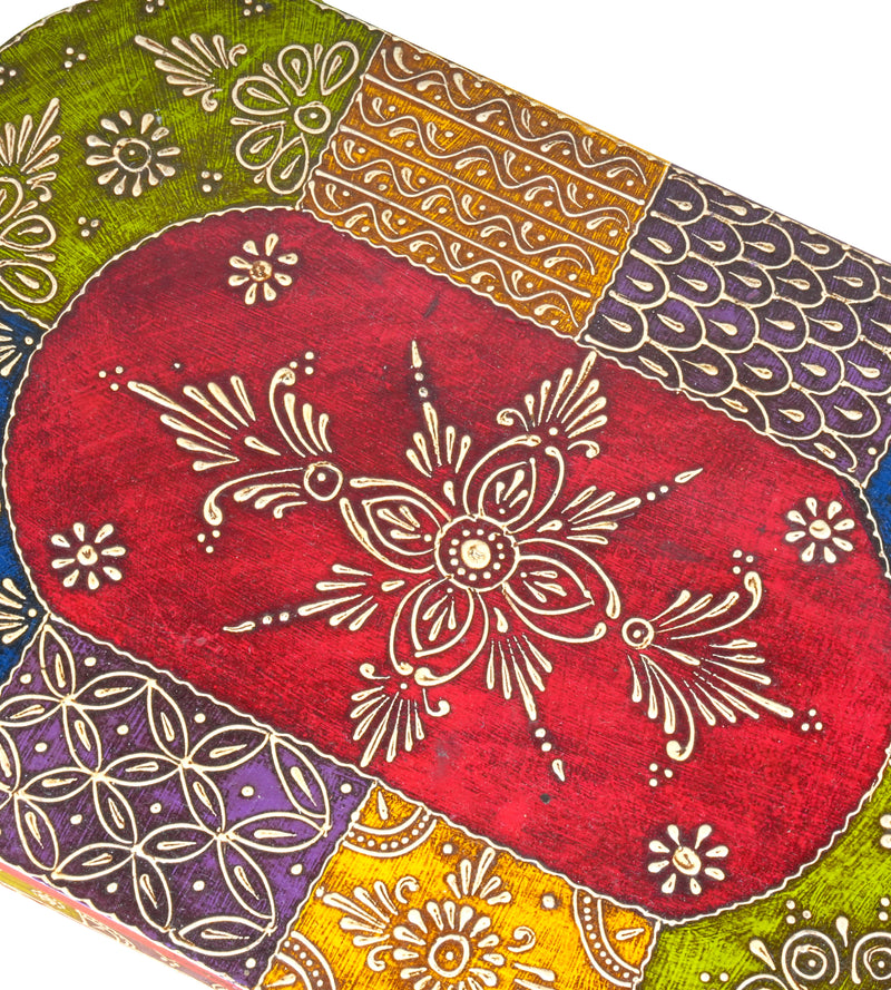 Handcrafted Elephant Stool with Colorful Design – Traditional Rajasthani Craftsmanship