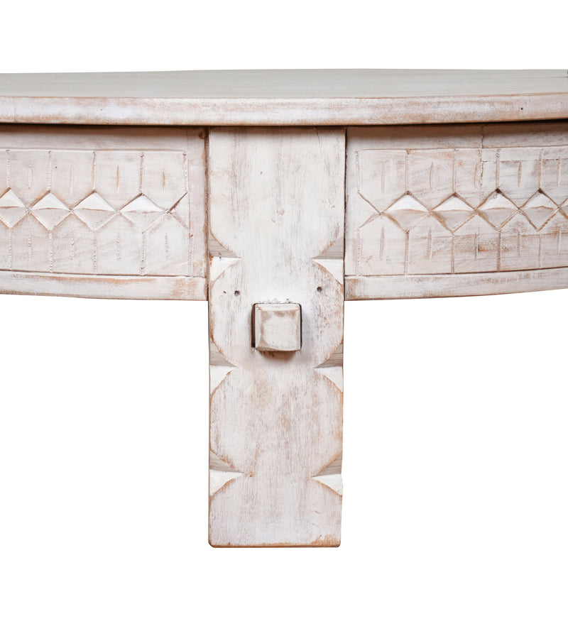 Wooden Coffee Table/Accent Table with Carved Detailing