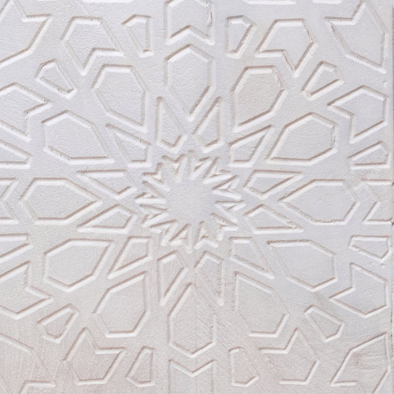 Wooden Decorative Cylinder/Stool with Intricate Carvings