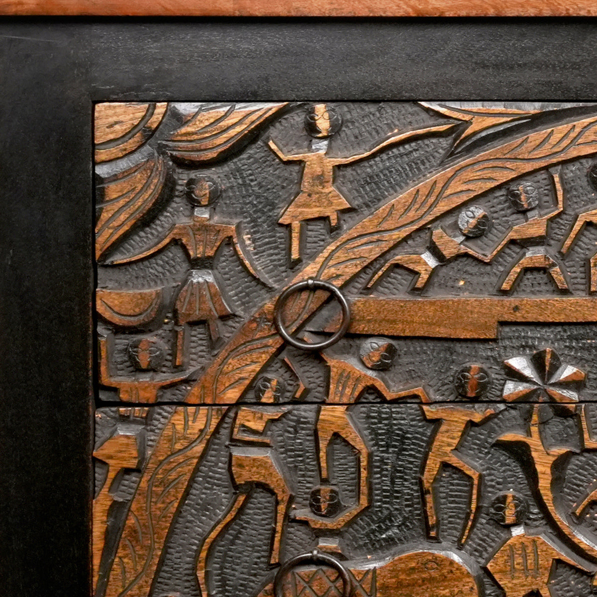 Handcrafted Rajasthani Wooden Chest Drawer– Exquisite Carved Detailing