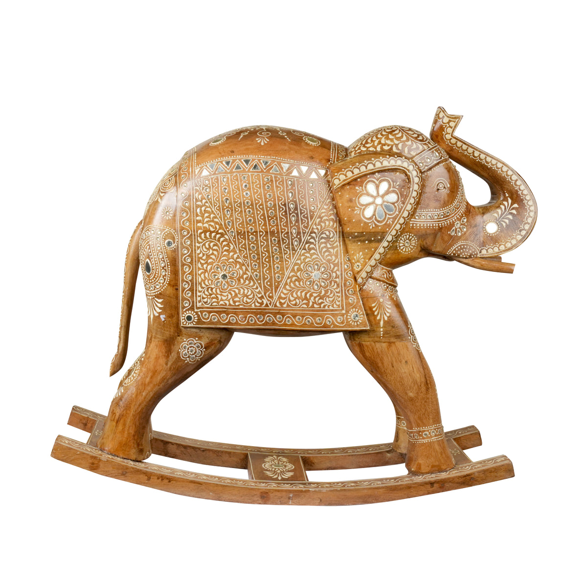 Handcrafted Rajasthani Wooden Rocking Elephant – A Cherished Heirloom