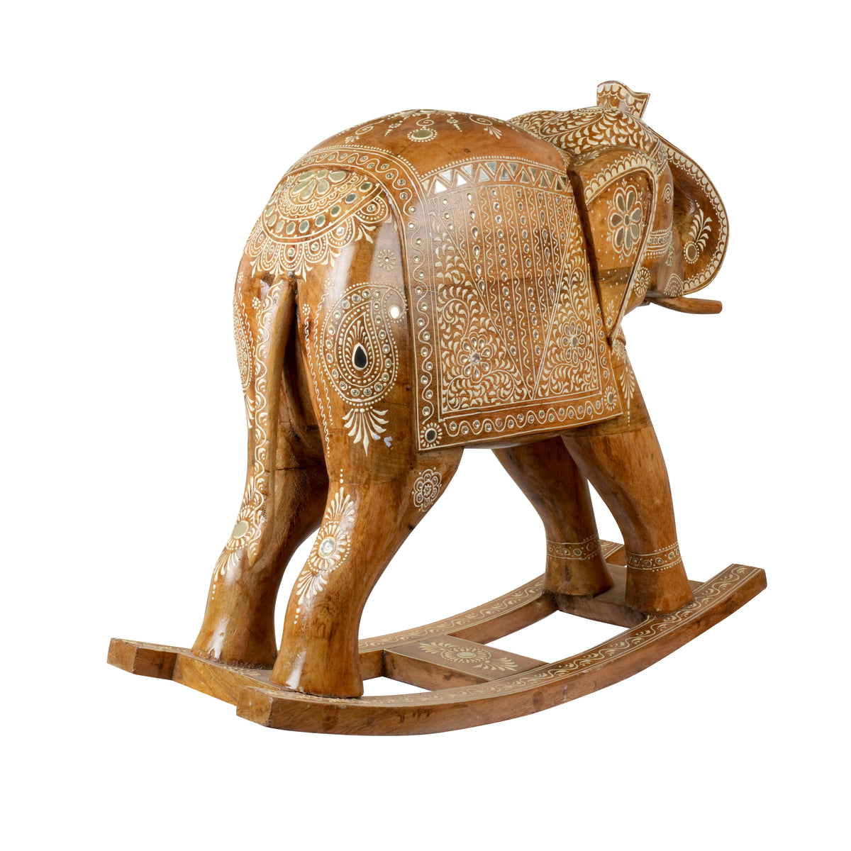 Handcrafted Rajasthani Wooden Rocking Elephant – A Cherished Heirloom