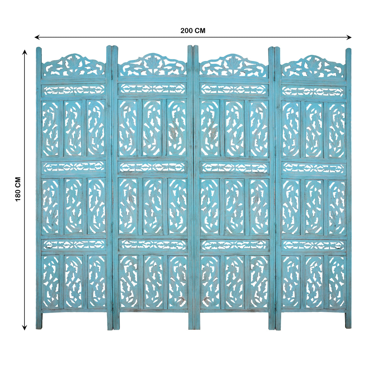 Handcrafted Rajasthani Wooden Room Divider – Intricate Jali Work & Elegant Design
