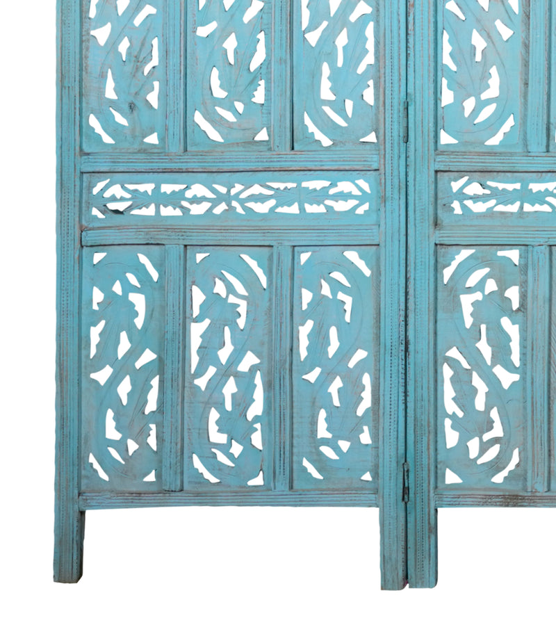 Handcrafted Rajasthani Wooden Room Divider – Intricate Jali Work & Elegant Design