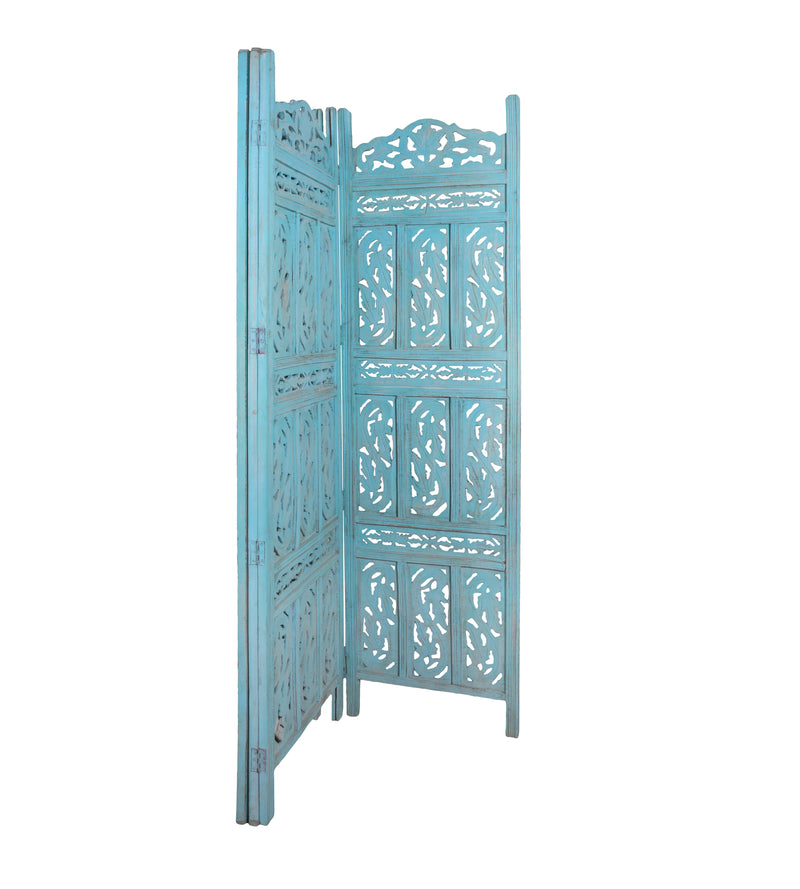 Handcrafted Rajasthani Wooden Room Divider – Intricate Jali Work & Elegant Design
