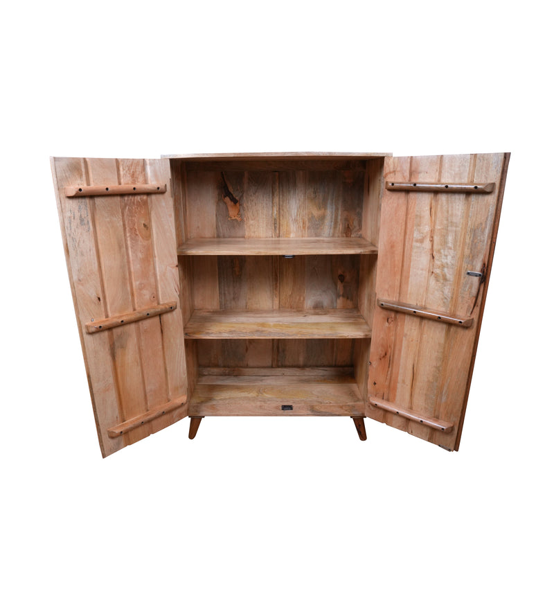 Handcrafted Rajasthani Wooden Storage Cabinet – Exquisite Carved Detailing