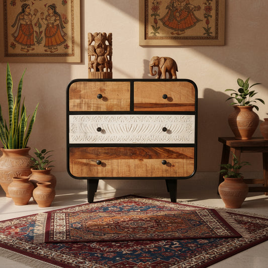 Industrial Style Chest of Drawers - Modern Storage Solution