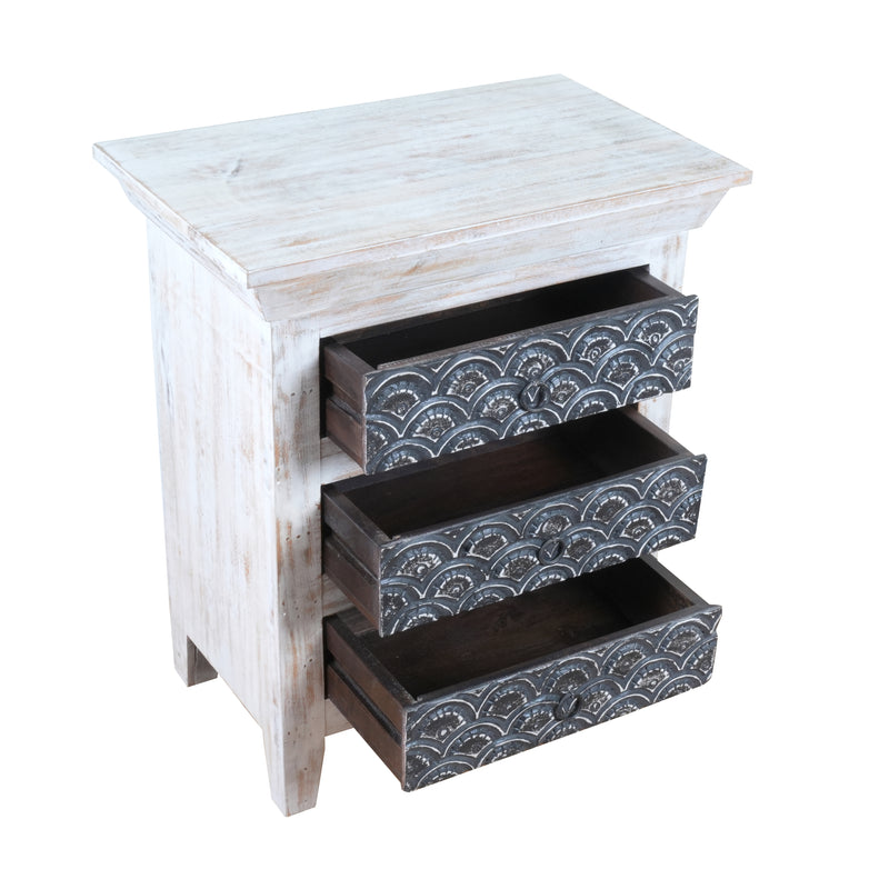 Handcrafted Wooden Bed Sides with Decorative Metal Panels – Rustic Charm
