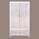 Handcrafted Wooden Armoire with Intricate Peacock Carved Detailing