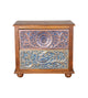 Handcrafted Wooden Bedside Table/Accent Cabinet with Intricate Carved Detailing